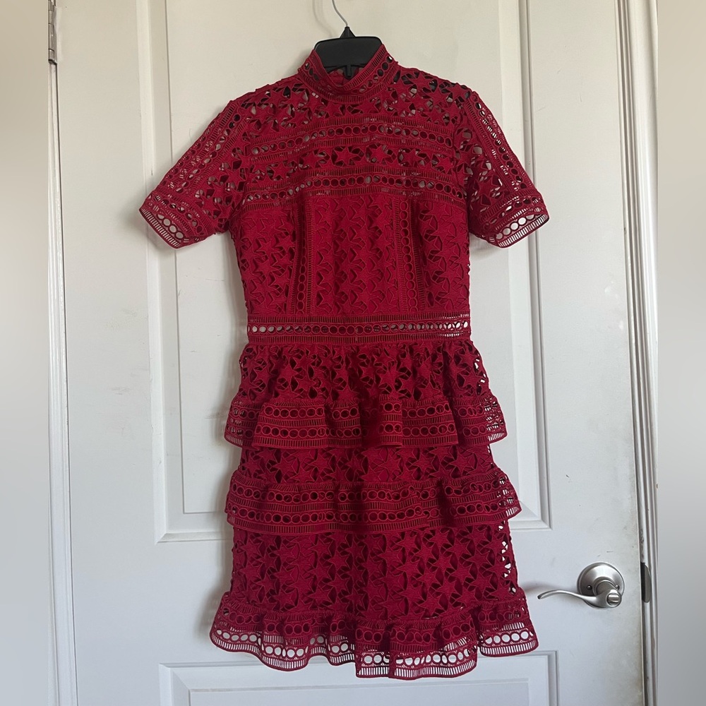 Self-portrait red dress